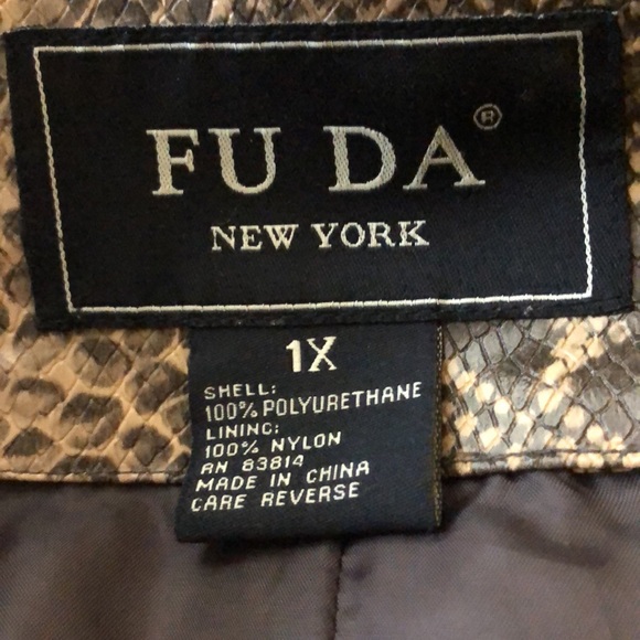 Fu Da New York snake 90s Skinprint & Texture Plus Size Belted Trench Coa… - Picture 8 of 10